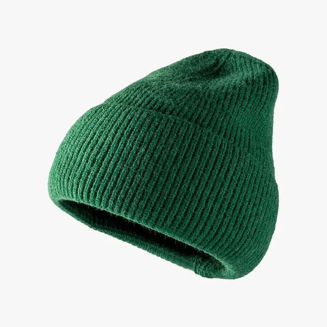 Thermal Solid Knit Hat Dark Green One Size