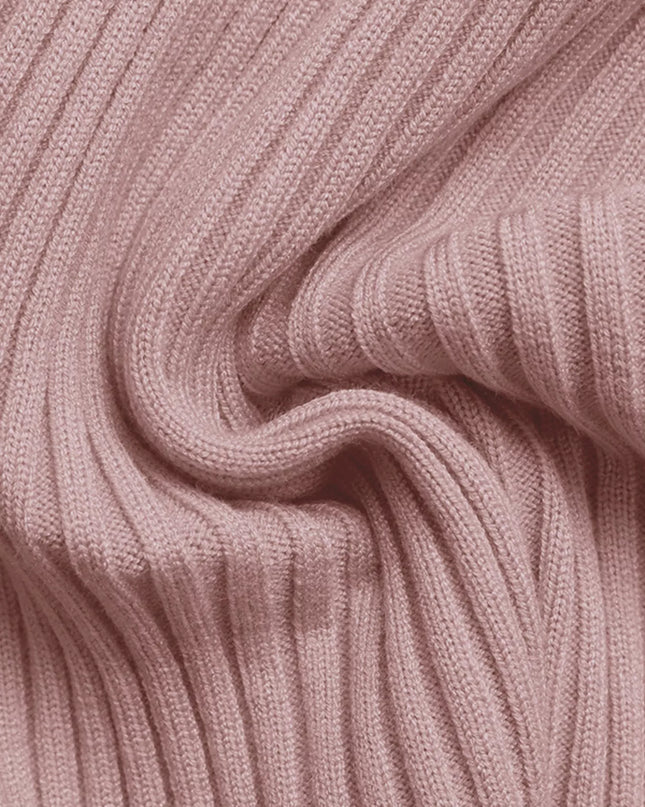 Ribbed Knit Square Neck Bodycon Sweater Dress