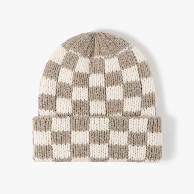 Thermal Checkered Hat Khaki One Size