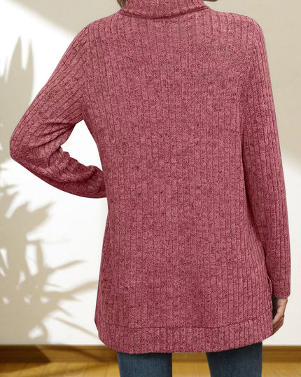 Turtleneck High Low Top