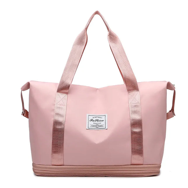 Oxford Cloth Travel Bag Dusty Pink One Size