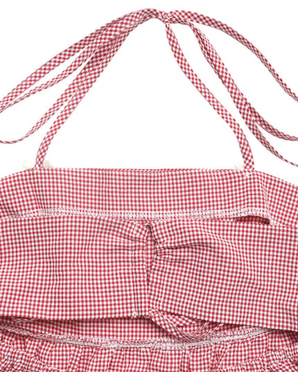Gingham Halter Neck Cami Top 