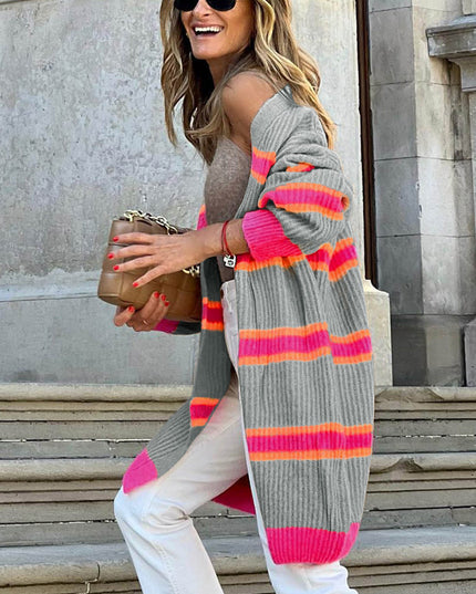 Ribbed Long Sleeve Cardigan