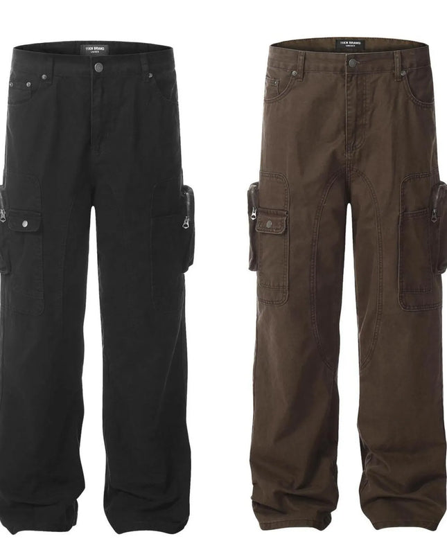 Men's Cargo Jeans with Multi-Pocket