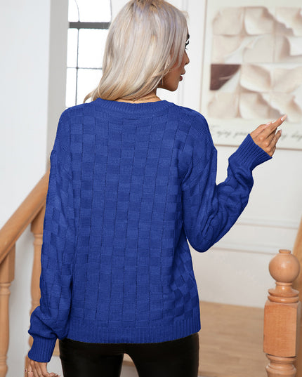 Round Neck Drop Shoulder Sweater