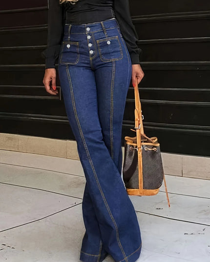 Flare Jeans with Pockets 