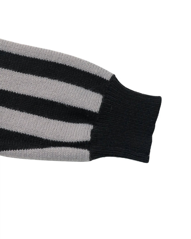 Striped Button Front Long Sleeve Sweater