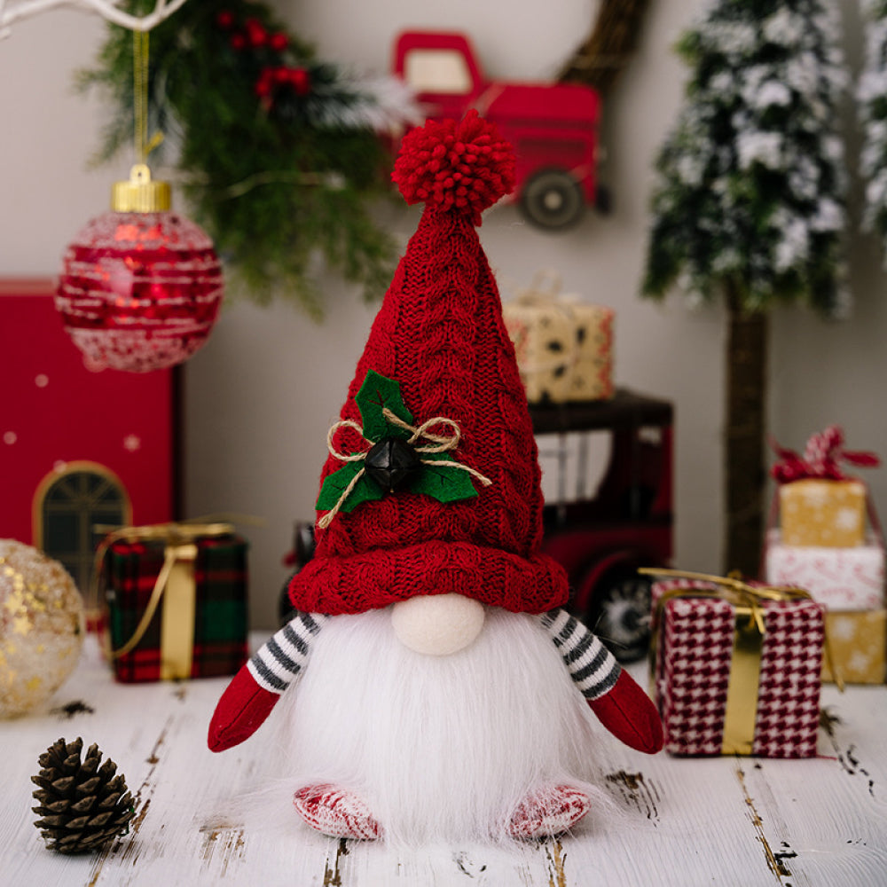 Light-Up Short Leg Faceless Gnome Deep Red One Size