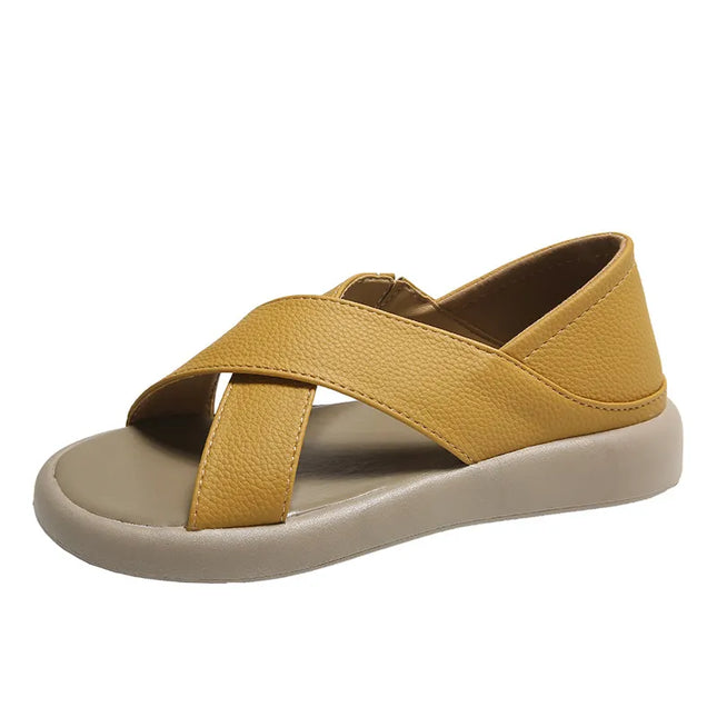 Crossover Platform Comfort Sandals