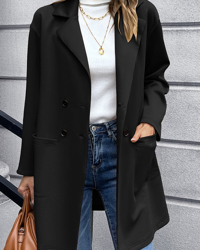 Ivy Lane Lapel Collar Long Sleeve Blazer