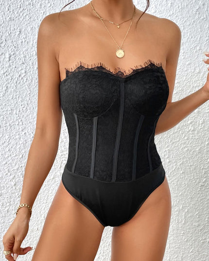 Perfee Strapless Sweetheart Neck Bodysuit 