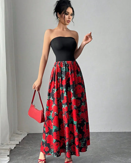 Floral Tube Maxi Dress