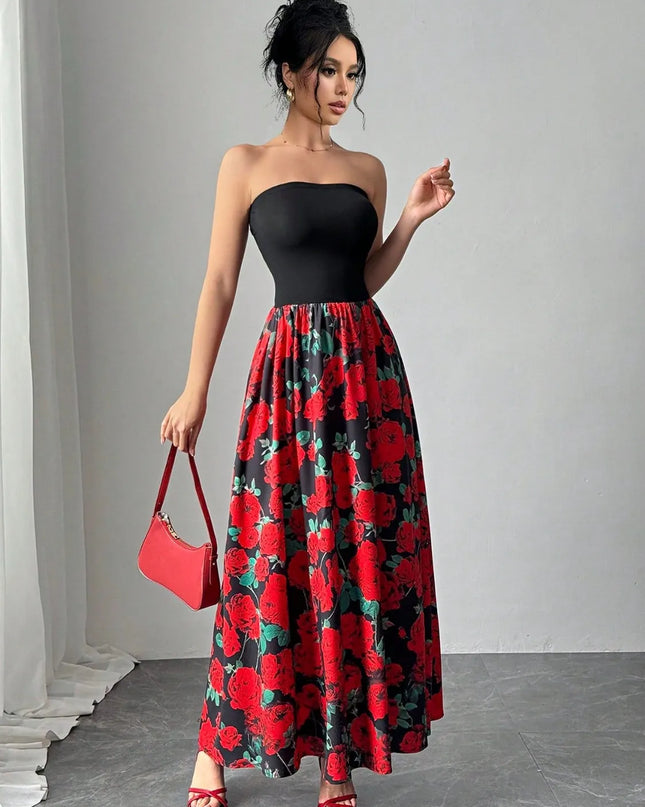 Floral Tube Maxi Dress