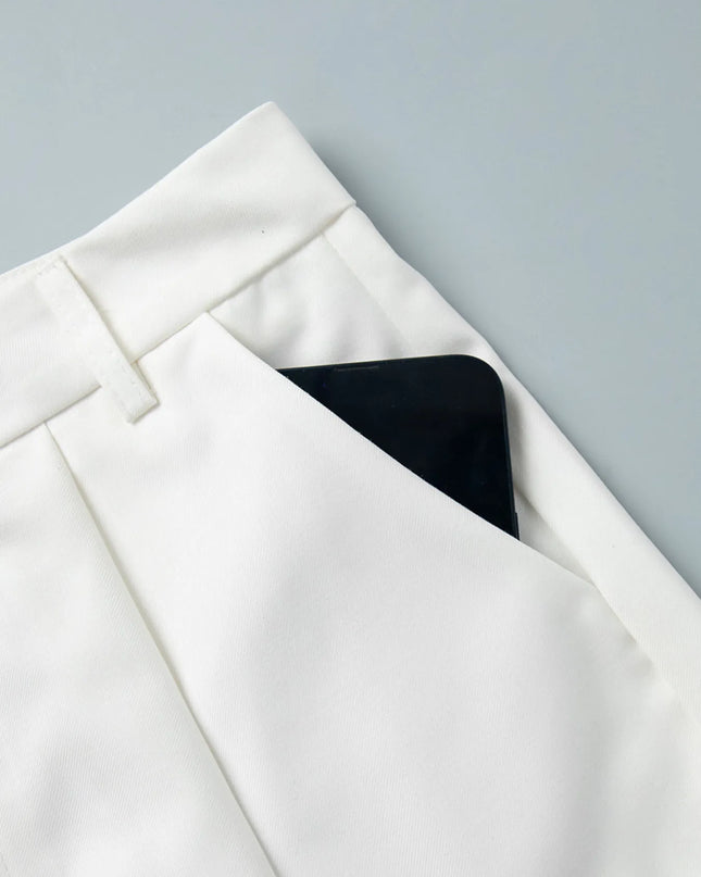 V-Neck Vest and Pants Two-Piece Blazer Set