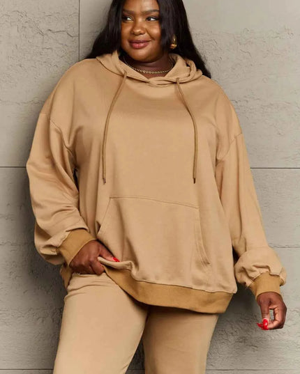 Full Size Drawstring Long Sleeve Hoodie