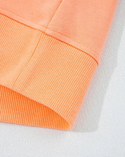 Plaid Floral Patchwork Kangaroo Pocket Hoodie