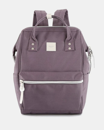 Himawari Water Resistant Canvas Backpack Bag with Side Pockets Purple One Size