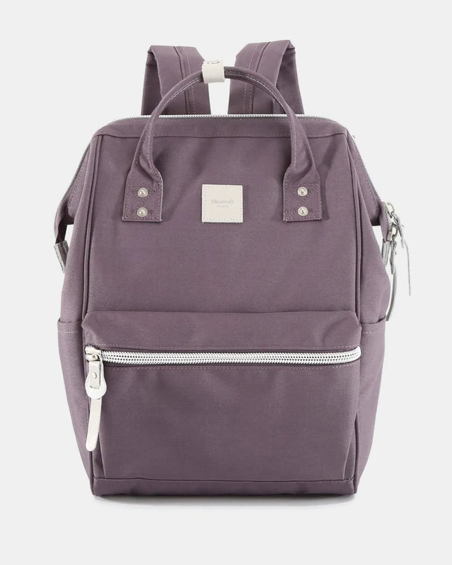 Himawari Water Resistant Canvas Backpack Bag with Side Pockets Purple One Size