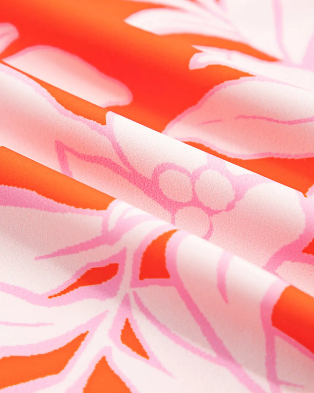 Botanical Print Single Chest Pocket Button Up Shirt