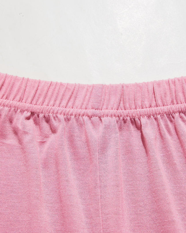 V-Neck Lace Trim Slit Cami and Pants Pajama Set