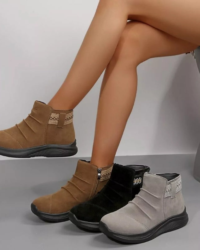 Round Toe Platform Boots