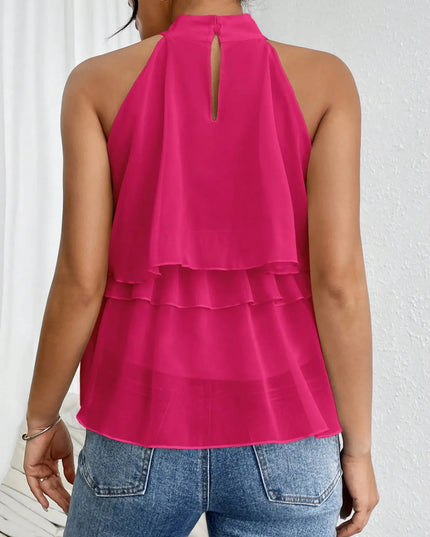 Ruffled Layered Sleeveless Top