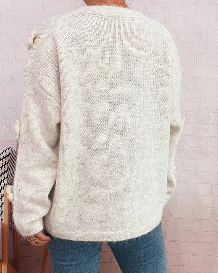 Flower Button-Up Cardigan