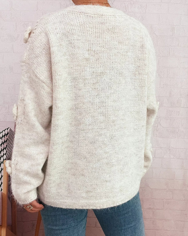 Flower Button-Up Cardigan