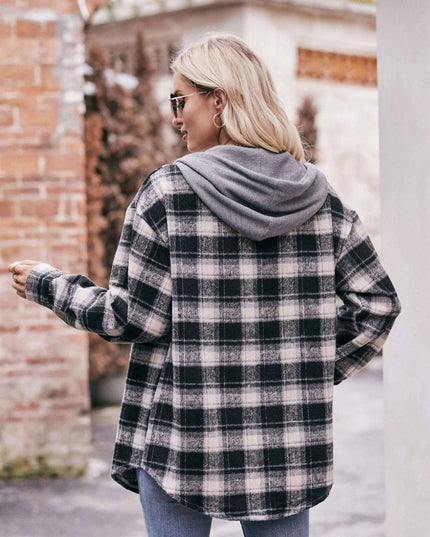 Oversized Plaid Button Up Shacket