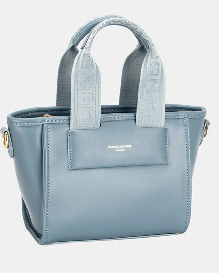 David Jones Small Handbag with Embossed Pattern Handles 