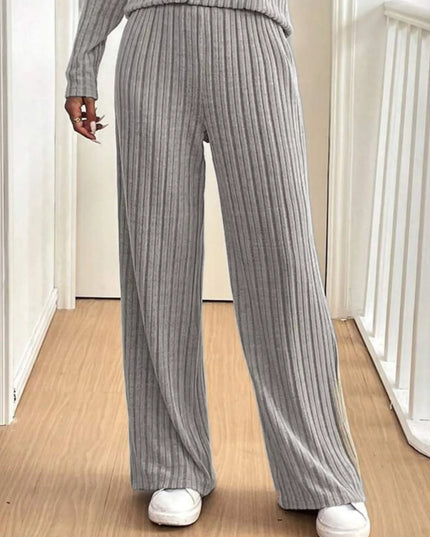 Button Detail Long Sleeve Top and Pants Set