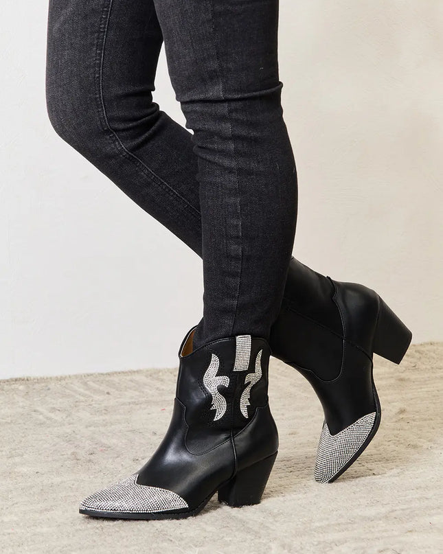 East Lion Corp Rhinestone Pointed Boots