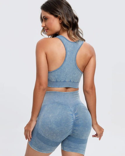 Scoop Neck Wide Strap Top and Shorts Active Set 