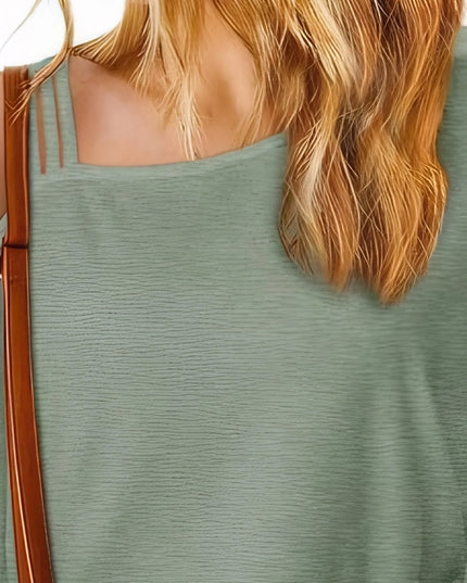 Asymmetrical Neck Half Sleeve T-Shirt