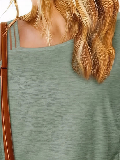 Asymmetrical Neck Half Sleeve T-Shirt