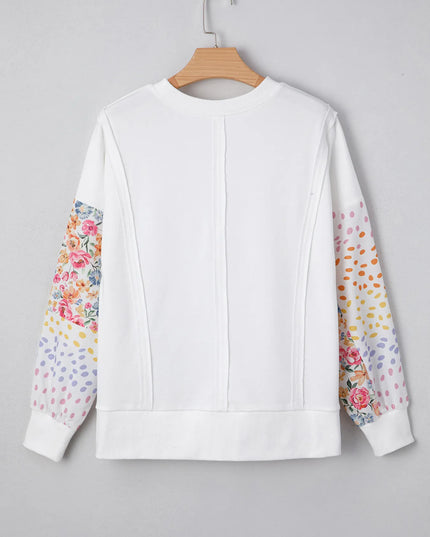 Floral Print Long Sleeve Sweatshirt