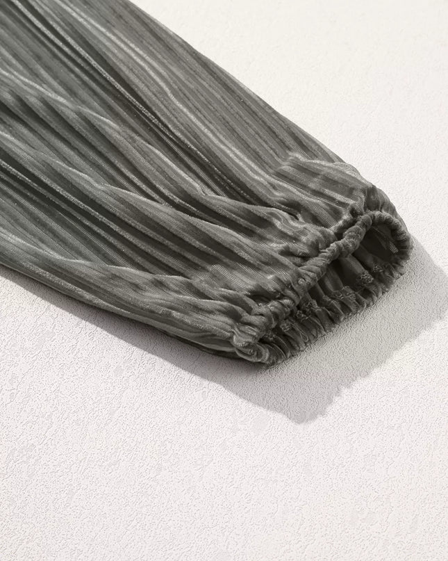 Tie Back Square Neck Velvet Babydoll Dress