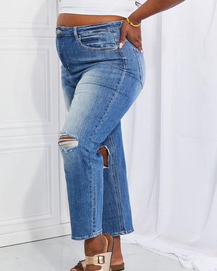 RISEN Full Size Emily High Rise Relaxed Jeans