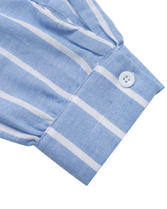 Striped Oversized Button-Down Shirt
