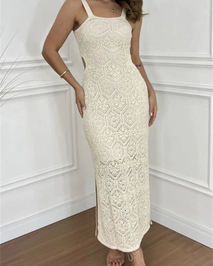 Cutout Side Slit Maxi Tank Dress