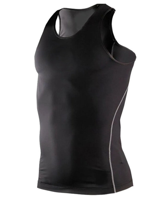 Men's Full Size Round Neck Active Tank Plus Size Black