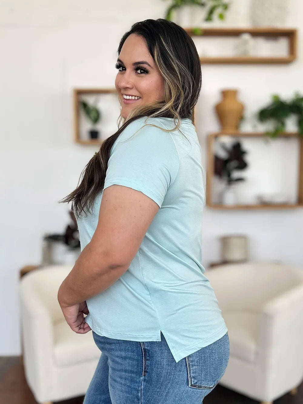 Basic Bae Bamboo Full Size Round Neck Short Sleeve T-Shirt Plus Size