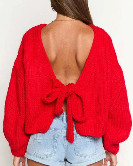 Tied Drop Shoulder Cardigan