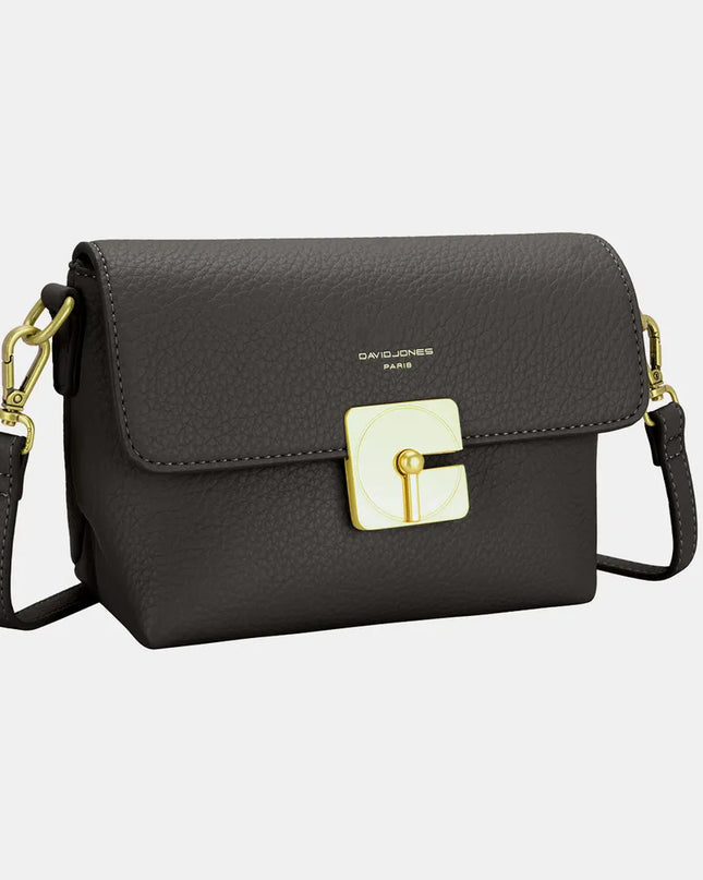 David Jones PU Leather Crossbody Bag Black One Size