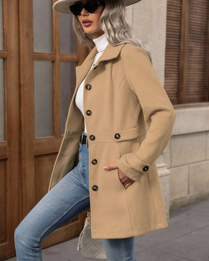 Button Up Long Sleeve Coat