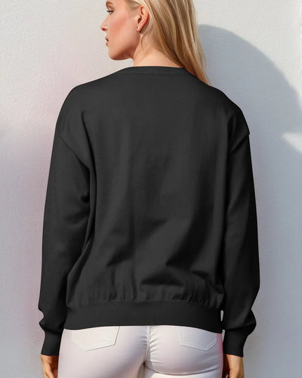 Double Take Full Size Nutcracker Sequin Long Sleeve Sweater