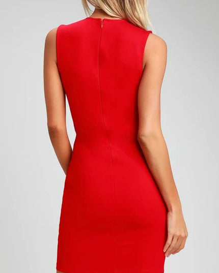 V-Neck Sleeveless Dress