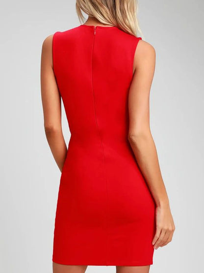 V-Neck Sleeveless Dress