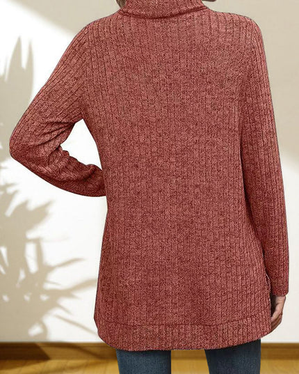 Turtleneck High Low Top