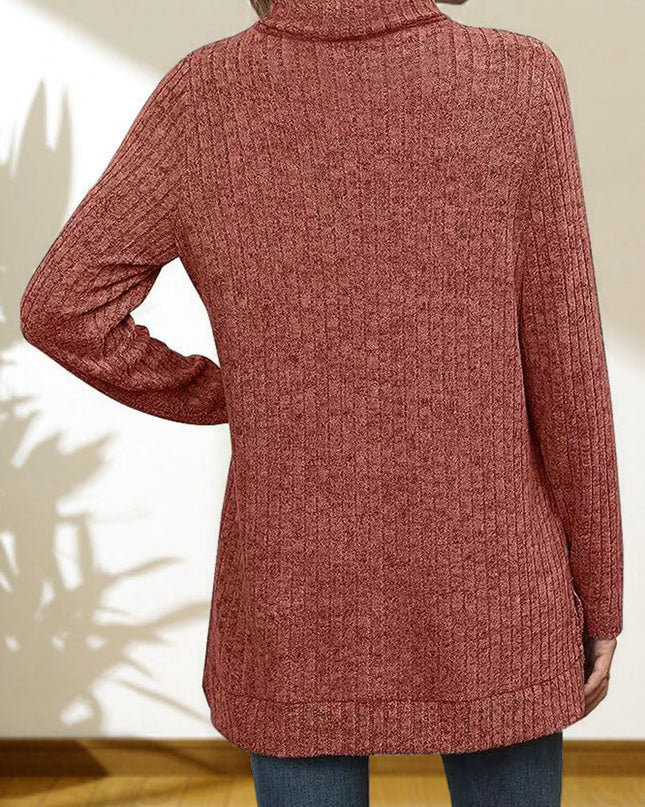 Turtleneck High Low Top